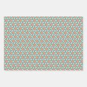 Moderne Abstrakte Weihnachten: Rot und Grün Geschenkpapier Set (Vorderseite)