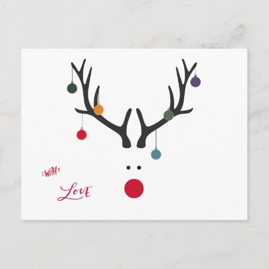 Moderne, abstrakte Weihnachtsbaummöbel Feiertagspostkarte (Vorderseite)