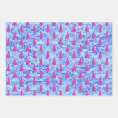 Moderne Abstrakte Weihnachtsbaummuster Wasserfarbe Geschenkpapier Set (Vorderseite 2)