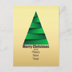 Moderne Abstrakte Weihnachtsbaumpostkarte Postkarte