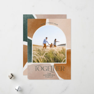 Moderne abstrakte Weihnachtstypografie 1 Foto Feiertagskarte