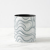 Moderne abstrakte wellige Linien Tasse (Zentrum)