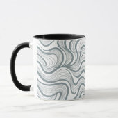 Moderne abstrakte wellige Linien Tasse (Links)