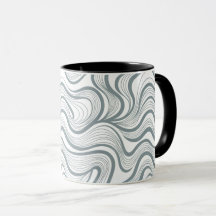 Moderne abstrakte wellige Linien Tasse