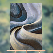 Moderne abstrakte wellige Texturdesign Acrylschild (Neutral)