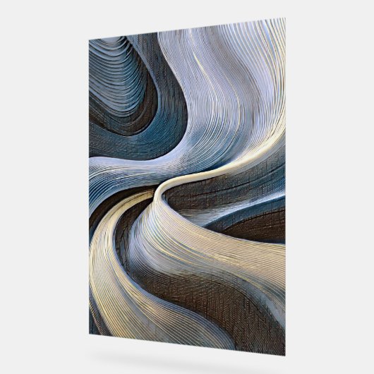 Moderne abstrakte wellige Texturdesign Acrylschild (Winkel)