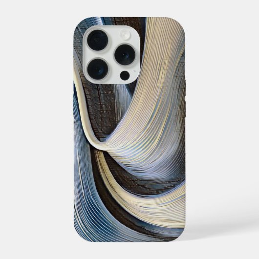 Moderne abstrakte wellige Texturdesign iPhone Hülle (Rückseite)