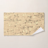 Moderne Abstrakte Wildblumen Creme Beige Badhandtuch Set (Handtuch)