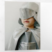 Moderne Abstrakte Wimpern, Glitzern & Holly Foto Dreifach Gefaltete Karte (Innen Erste Seite)