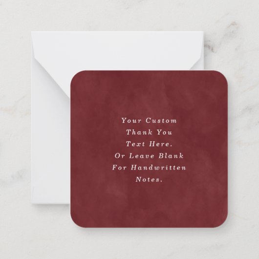 Moderne Abstrakte Wine Red & Gold Hochzeit Vielen Mitteilungskarte (Rückseite)