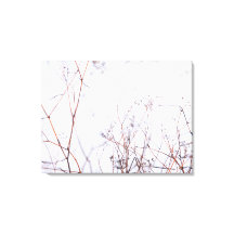 Moderne Abstrakte Winter-Wildblumen im Schnee