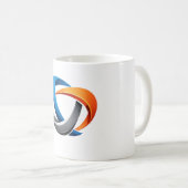 Moderne abstrakte Wirbel-Logo-Klassiker Kaffeetass Kaffeetasse (VorderseiteRechts)