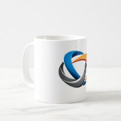 Moderne abstrakte Wirbel-Logo-Klassiker Kaffeetass Kaffeetasse (Vorderseite Links)