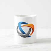 Moderne abstrakte Wirbel-Logo-Klassiker Kaffeetass Kaffeetasse (Mittel)