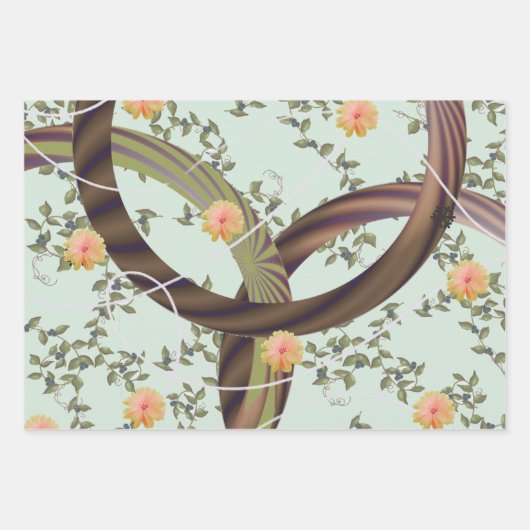 Moderne, Abstrakte Wrapping Paper Sheets Geschenkpapier Set (Vorderseite 2)