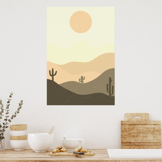 Moderne Abstrakte Wüste Poster (Küche)