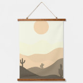 Moderne Abstrakte Wüstenlandschaft Wandteppich Mit Holzrahmen (Vorderseite)