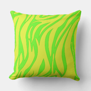 moderne abstrakte Zebradruck-Vintage gelb grün Kissen