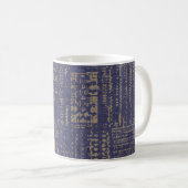 Moderne abstrakte, zeitgemäße Oberflächenmuster Kaffeetasse (VorderseiteRechts)