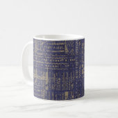 Moderne abstrakte, zeitgemäße Oberflächenmuster Kaffeetasse (Vorderseite Links)