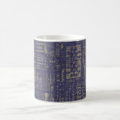 Moderne abstrakte, zeitgemäße Oberflächenmuster Kaffeetasse (Mittel)