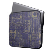 Moderne abstrakte, zeitgemäße Oberflächenmuster Laptopschutzhülle (Vorderseite Links)