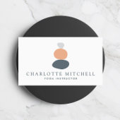 Moderne Abstrakte Zen-Steine Peach Logo Life Coach Visitenkarte
