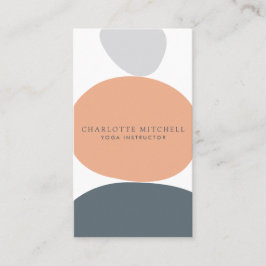 Moderne Abstrakte Zen-Steine Peach Logo Life Coach Visitenkarte