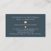 Moderne Abstrakte Zen-Steine Peach Logo Life Coach Visitenkarte (Rückseite)