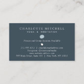 Moderne Abstrakte Zen Stones Blue Logo Yoga, Massa Visitenkarte (Rückseite)