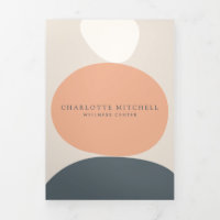 Moderne Abstrakte Zen Stones Peach/Blue Broschüre