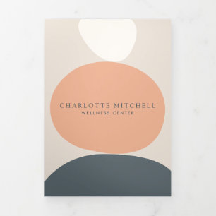 Moderne Abstrakte Zen Stones Peach/Blue Broschüre