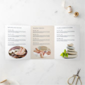 Moderne Abstrakte Zen Stones Peach/Blue Broschüre (Innenseite)