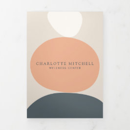 Moderne Abstrakte Zen Stones Peach/Blue Broschüre