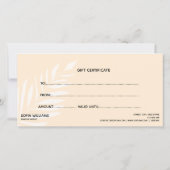 Moderne abstrakte Zertifizierungskarte (Rückseite)