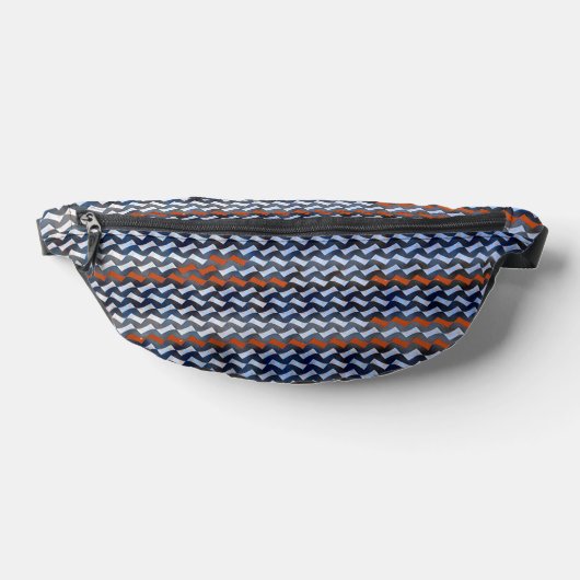 Moderne abstrakte Zickzack-Musterdesign 1283 Bauchtasche (Ablage )