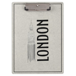 Moderne Abstraktion Black Linen Cloth London City Klemmbrett