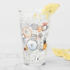 Moderne Abstraktion Niedliches Muster rosa Doodle Glas