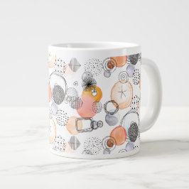 Moderne Abstraktion Niedliches Muster rosa Doodle Jumbo-Tasse