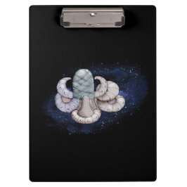 Moderne Abstraktion Schwarz und Blau Klemmbrett