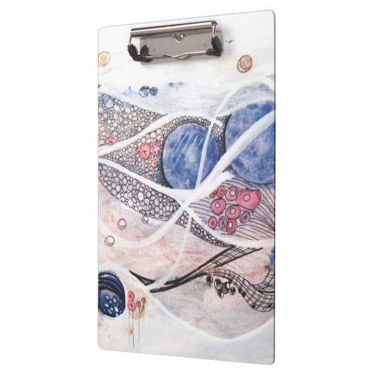 Moderne Abstraktion Schwarz und Rosa Klemmbrett (Links)