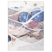 Moderne Abstraktion Schwarz und Rosa Klemmbrett (Rückseite)