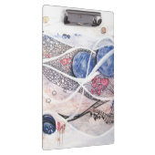 Moderne Abstraktion Schwarz und Rosa Klemmbrett (Rechts)