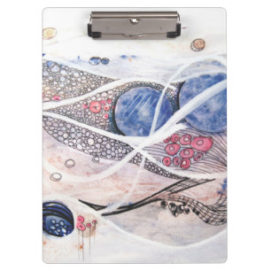 Moderne Abstraktion Schwarz und Rosa Klemmbrett