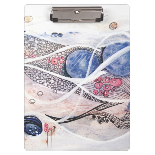 Moderne Abstraktion Schwarz und Rosa Klemmbrett (Vorderseite)