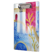 Moderne Abstraktion Schwarz und Rot Klemmbrett (Links)