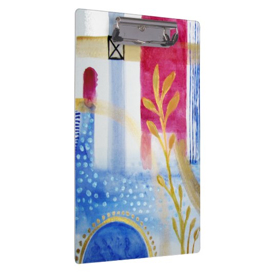 Moderne Abstraktion Schwarz und Rot Klemmbrett (Rechts)