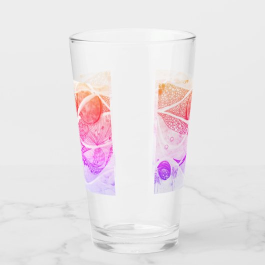 Moderne Abstraktionsräume Schwarz und Rosa Glas (Links)