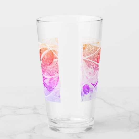 Moderne Abstraktionsräume Schwarz und Rosa Glas (Rechts)