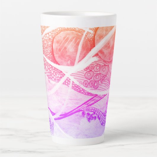 Moderne Abstraktionsräume Schwarz und Rosa Milchtasse (Vorderseite)